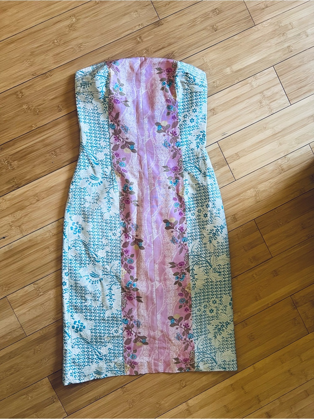 Tracy Reese Strapless Floral Silk Dress Size 6